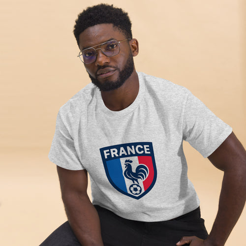 France Football Unisex T-Shirt – French National Team Supporters Tee | Royal Blue, Red & White | Adult Sizes S-XXL